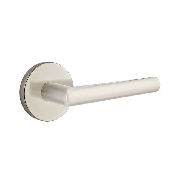Emtek Stuttgart Lever Left Hand 2-3/8 in Backset Privacy w/Disk Rose for 1-1/4 in to 2 in Door 5209STUUS15LH - main